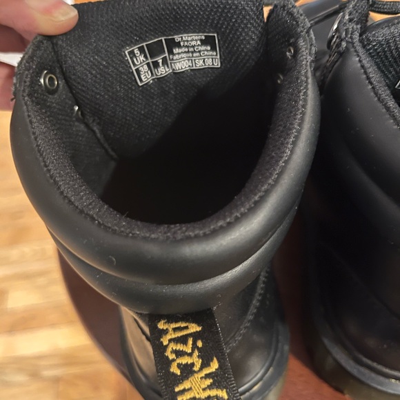 Dr. Martens Black Leather Combat Boots - Picture 3 of 9
